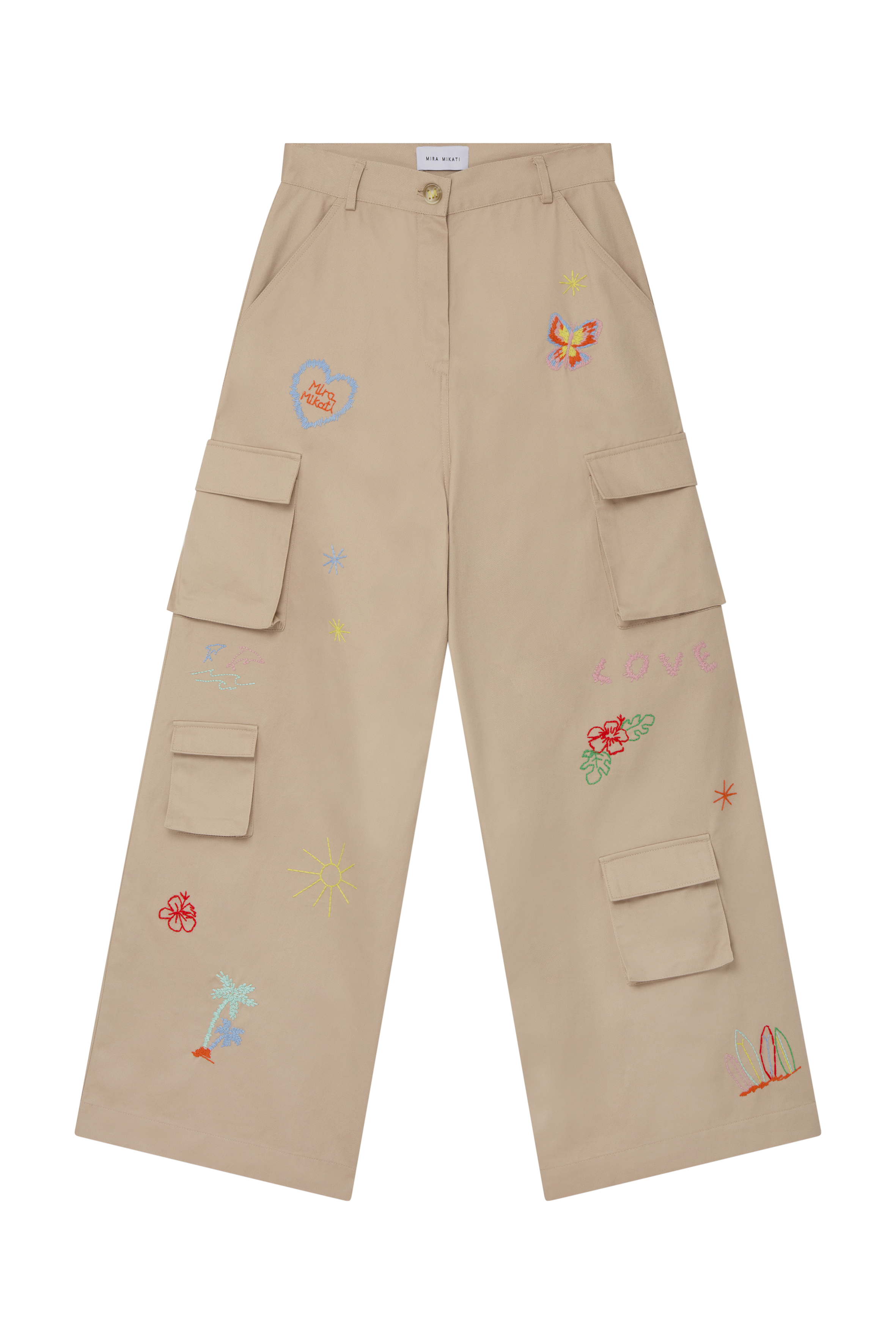 Embroidered Cargo Trousers 