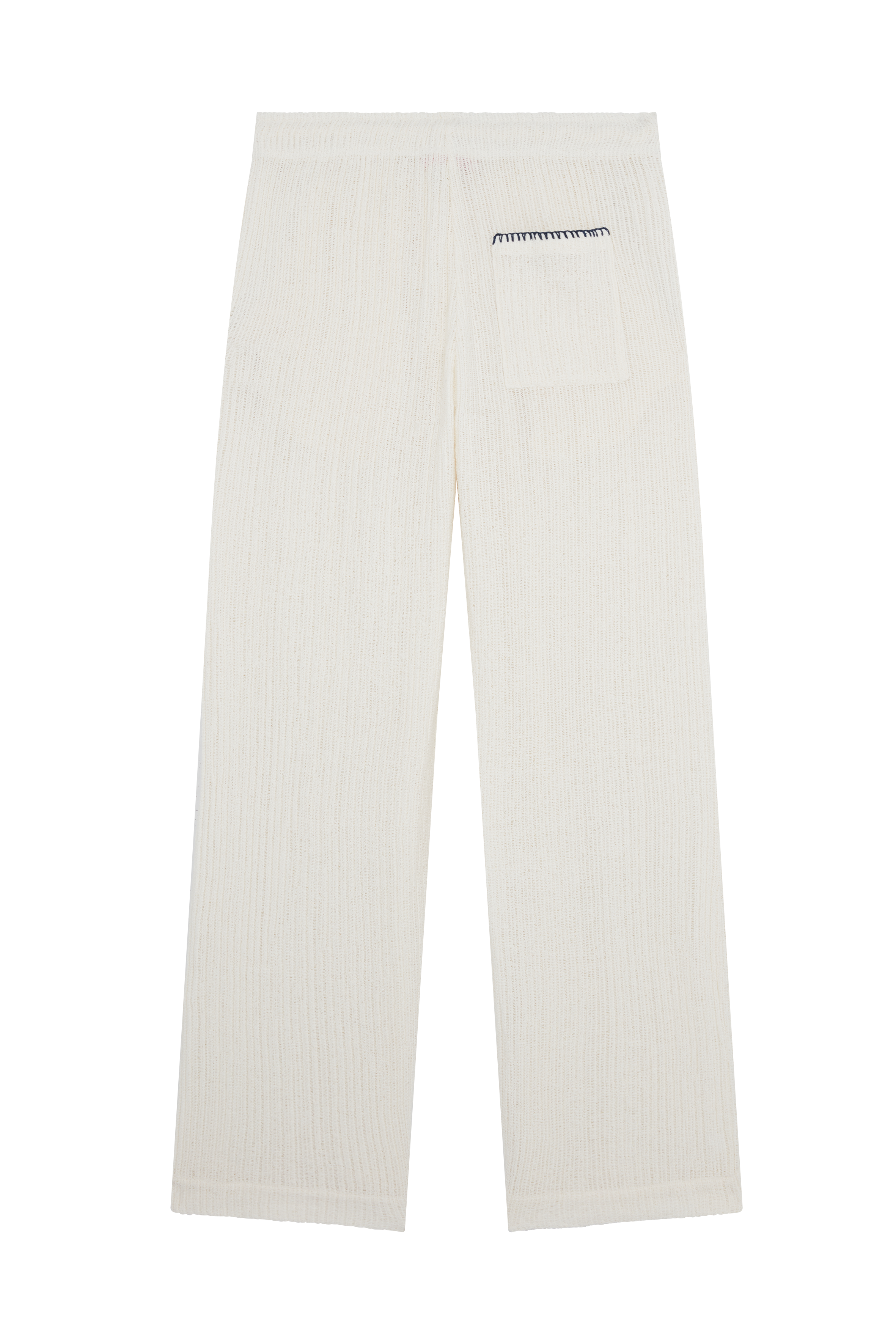 Crochet Trousers With Embroidered Patches