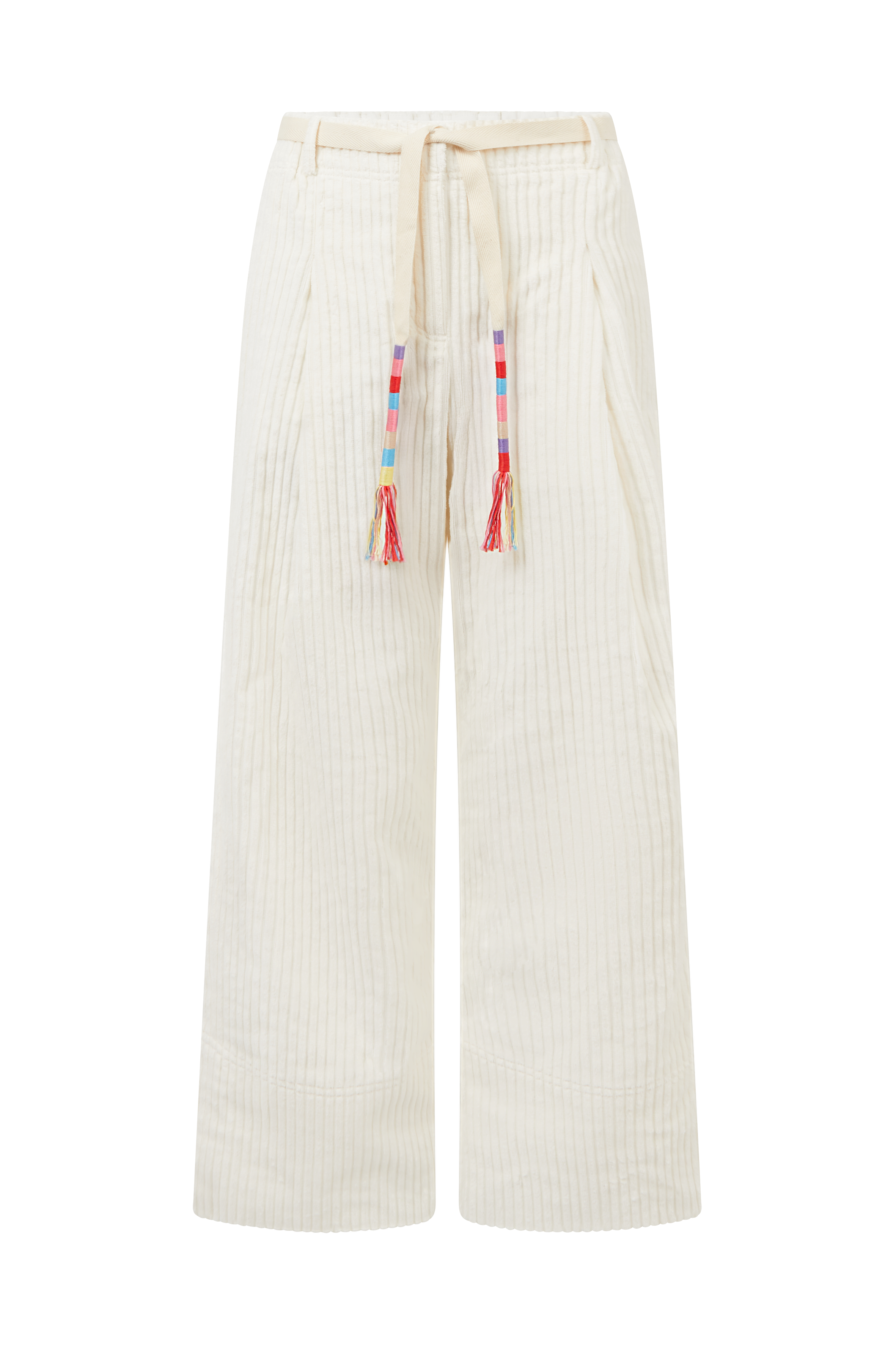 Wide Leg Trousers With Cord Belt 