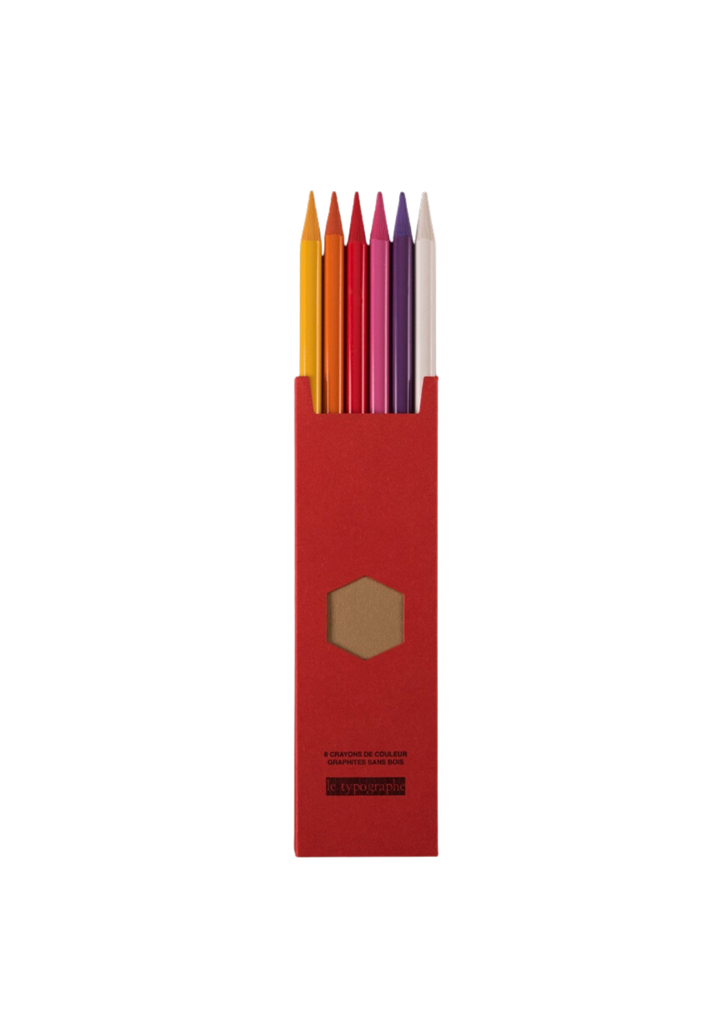 Le Typographe Graphite Pencils x 6 Warm Colors 