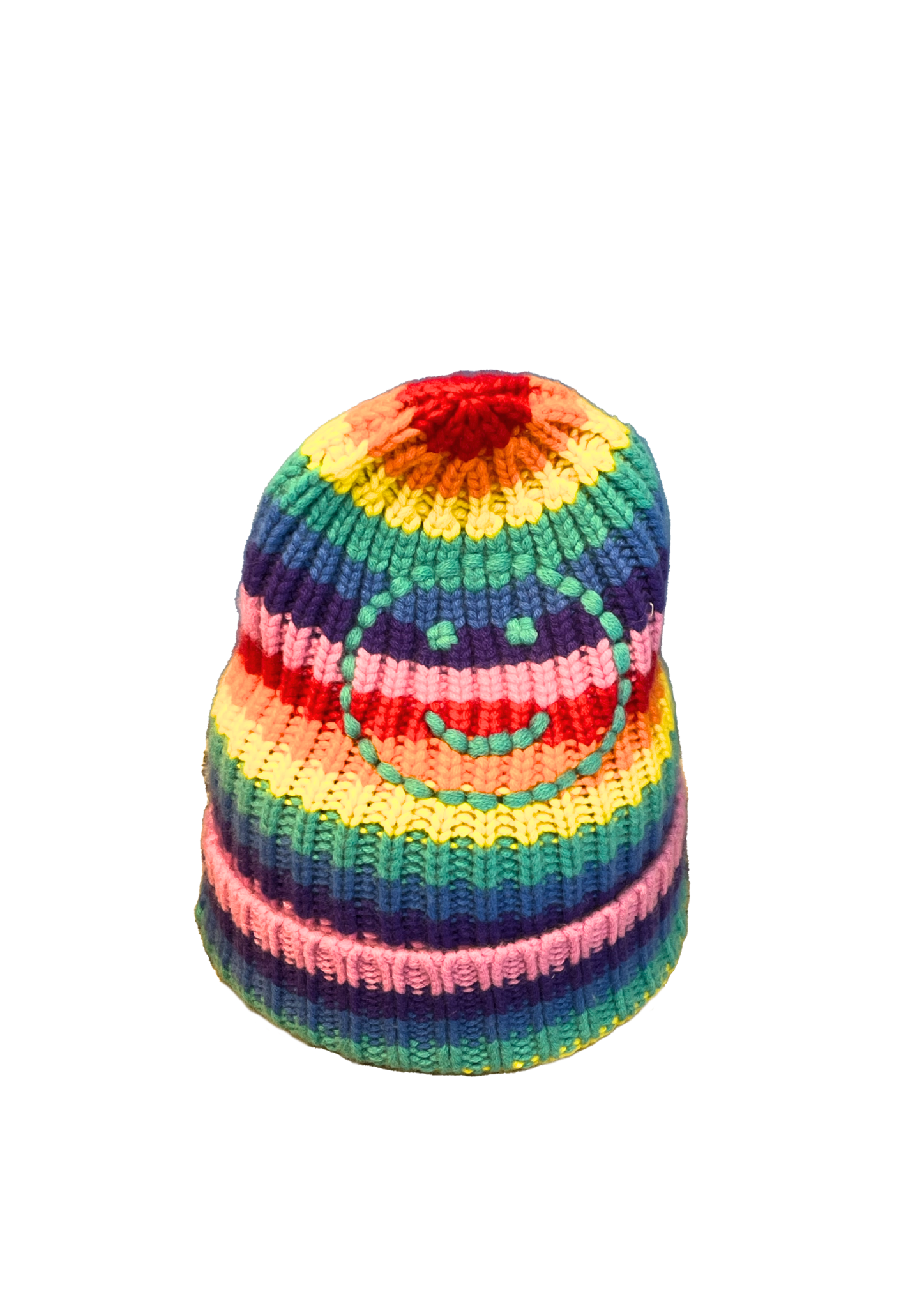 Multi-stitched Happy Beanie