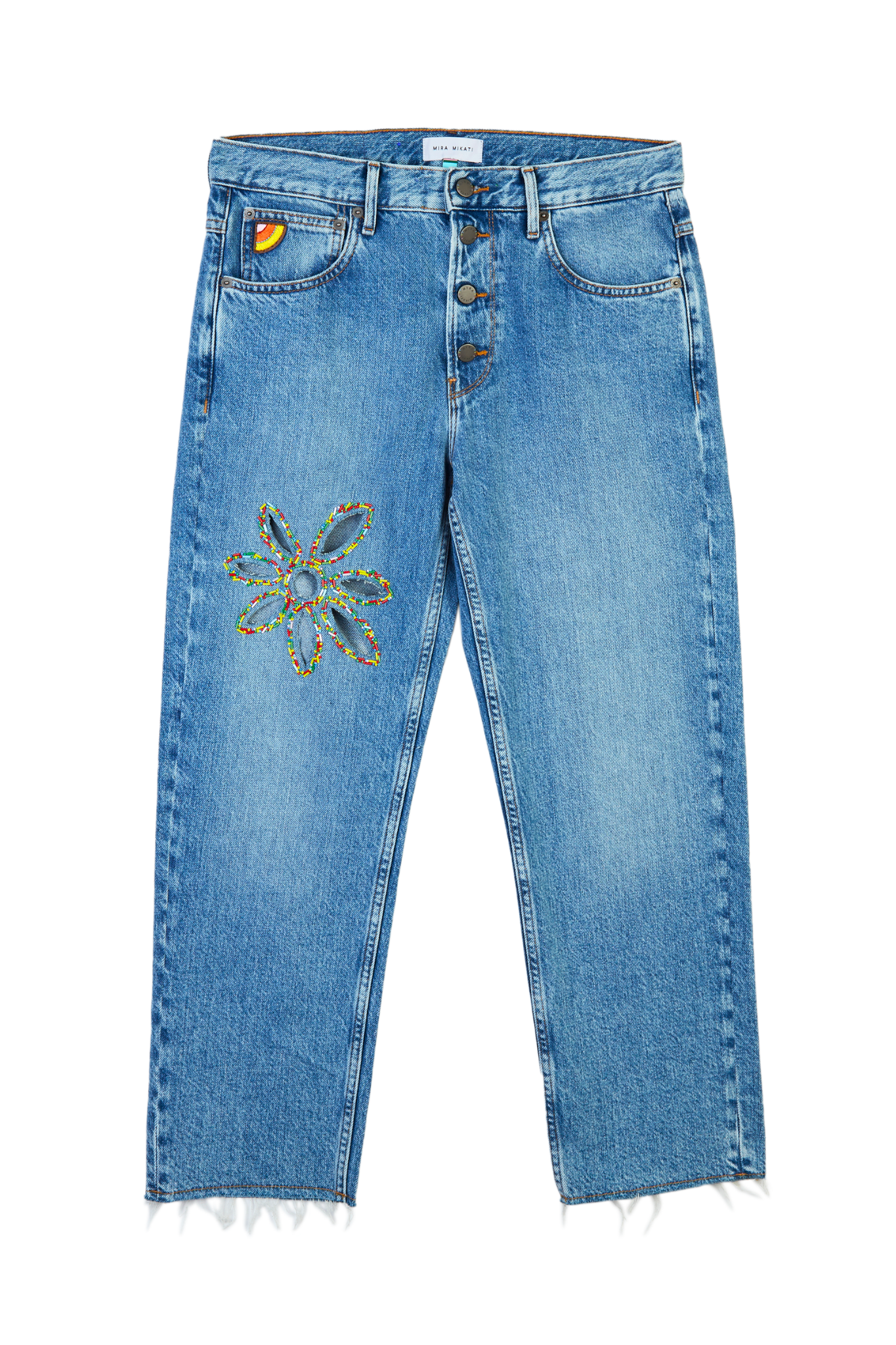 Cut-Out Flower Jeans 