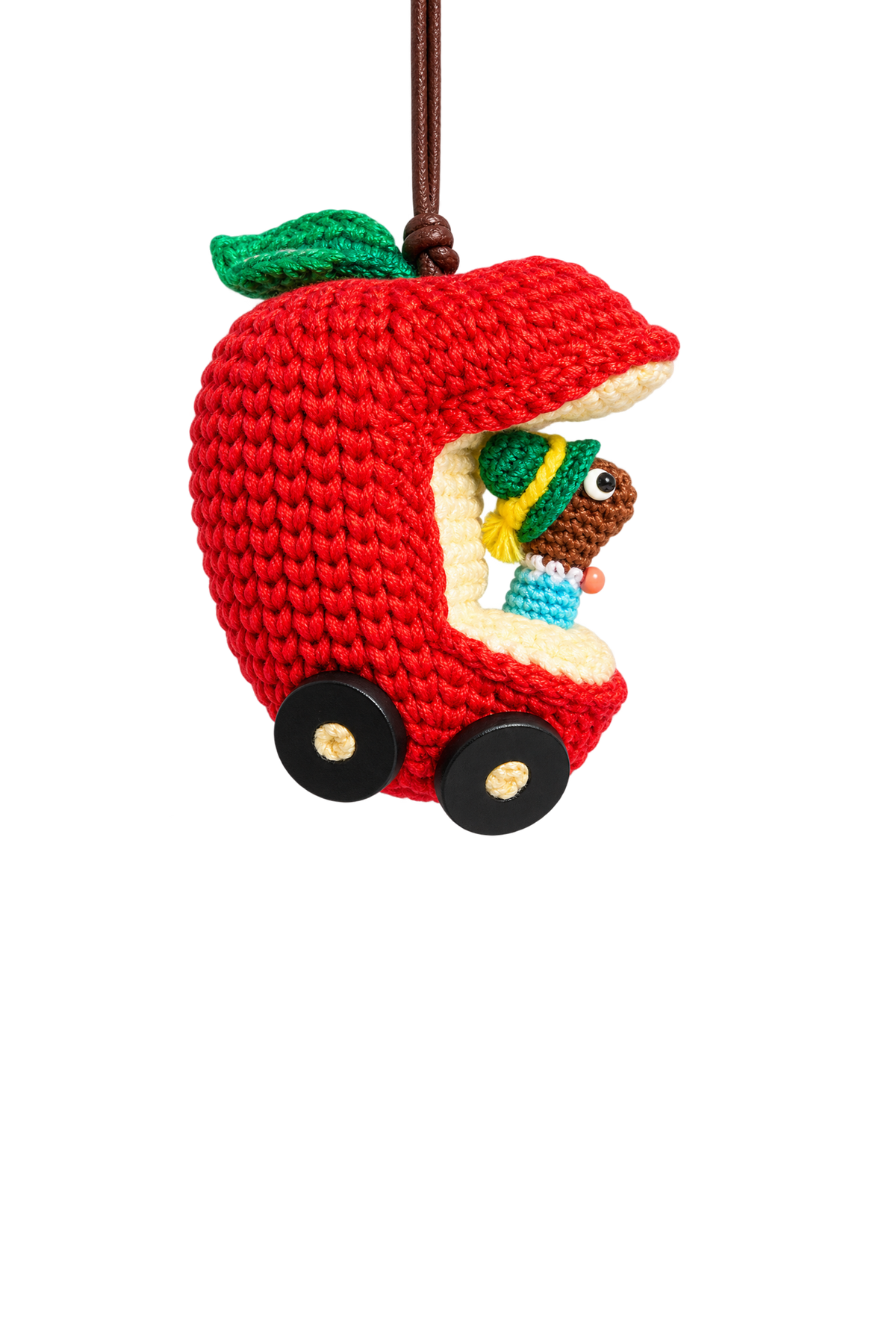 Lowly Apple Crochet Keyring