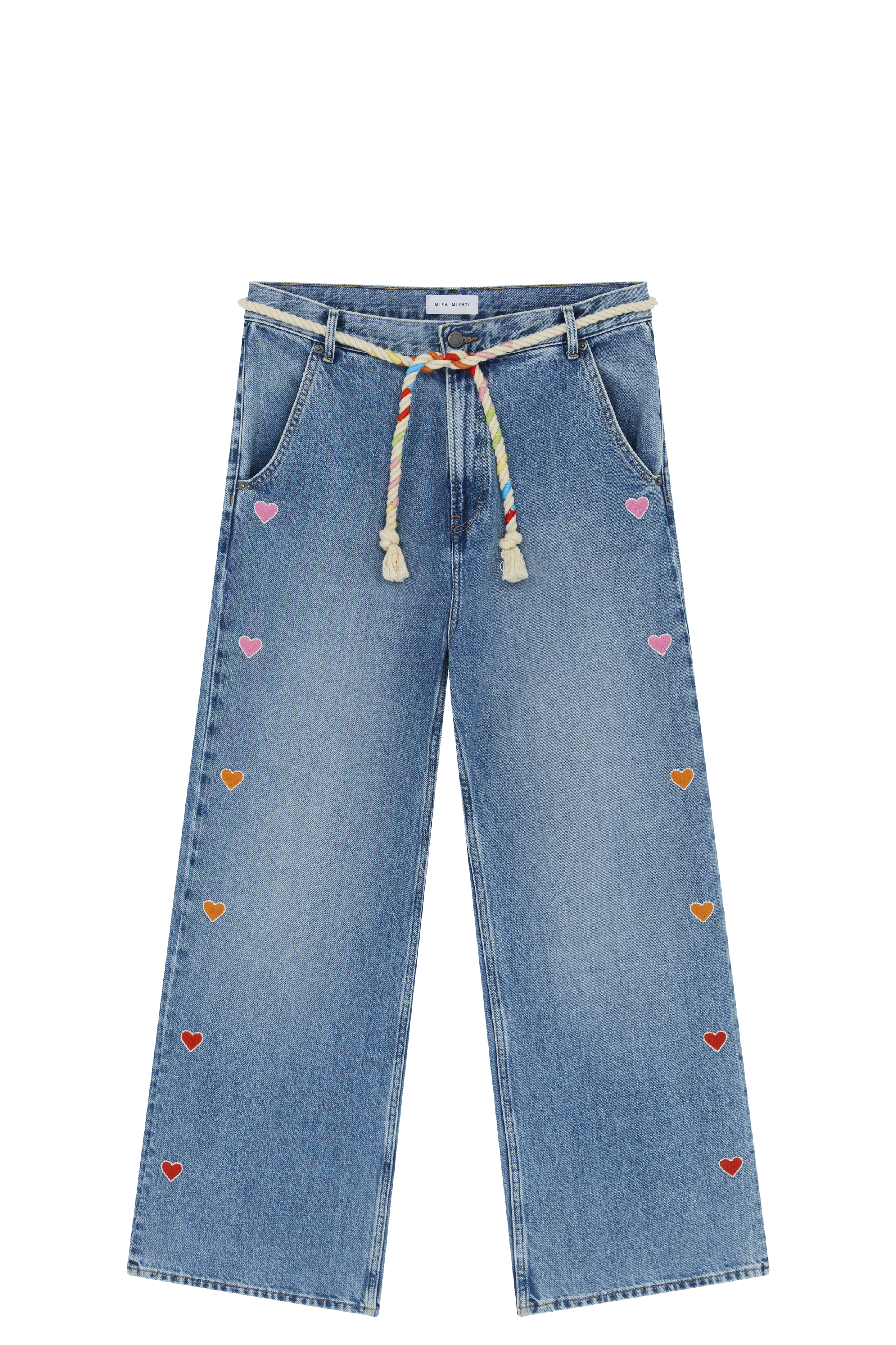 Embroidered Heart Jeans