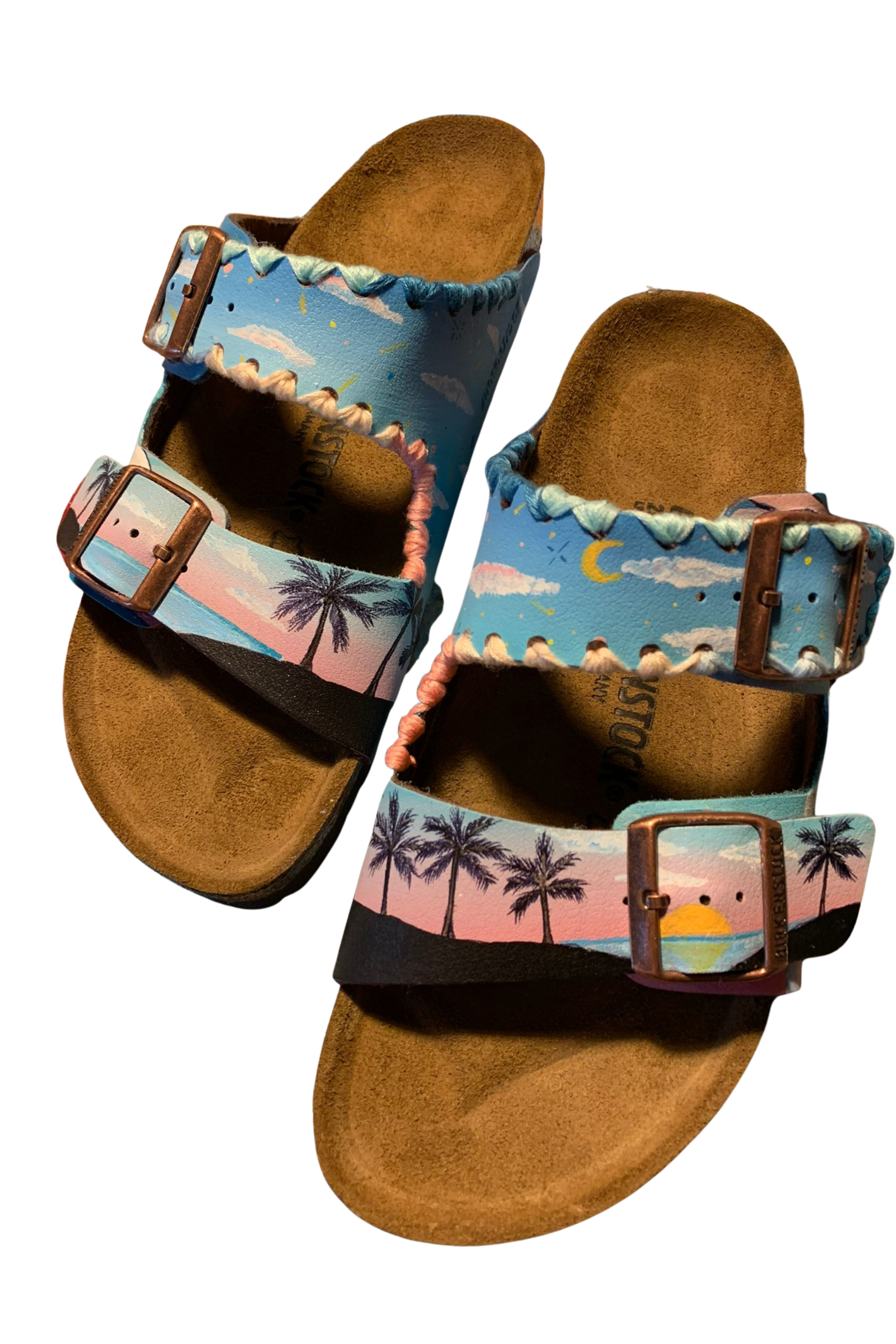 Pinkish Palm  Birkenstocks 