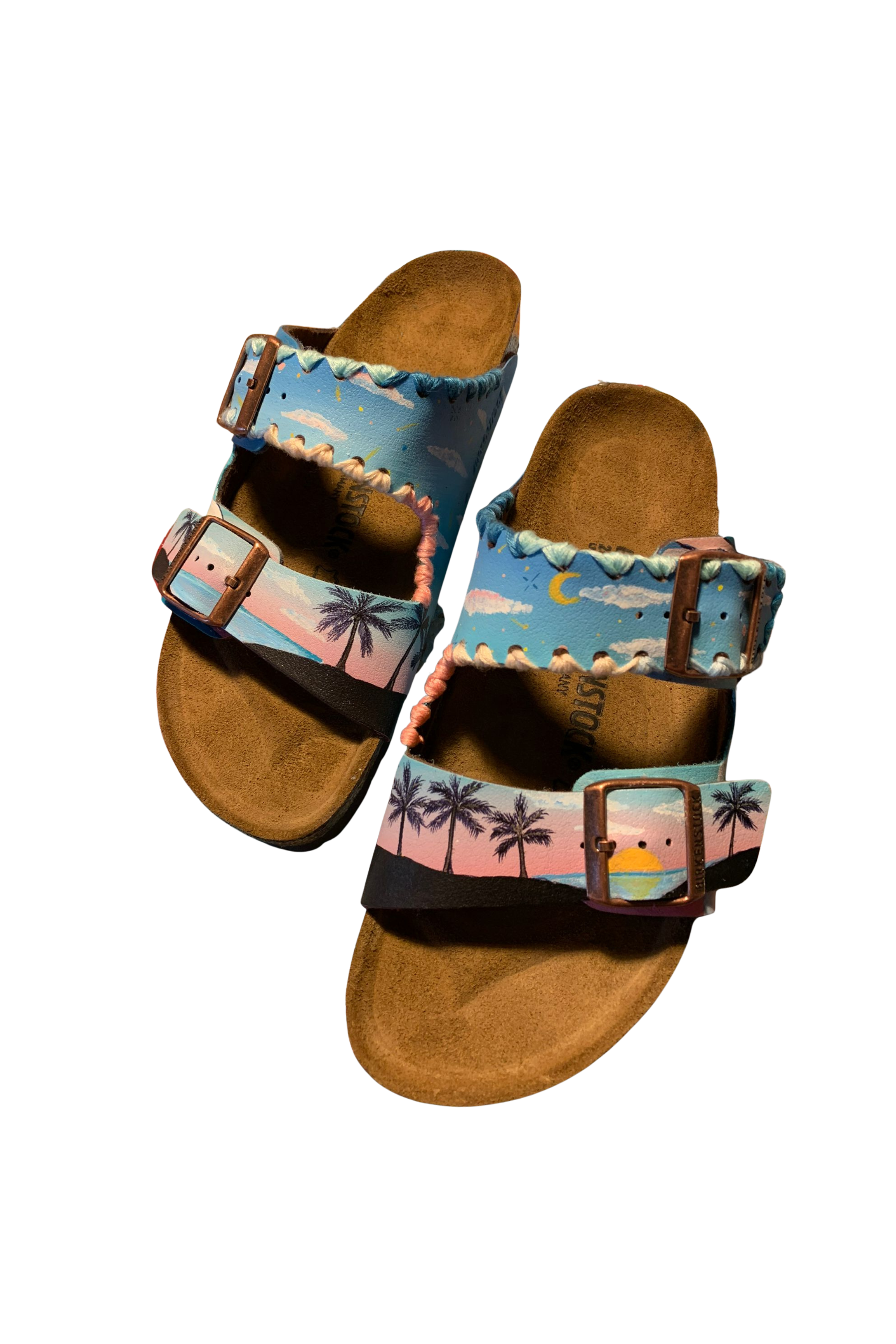 Pinkish Palm  Birkenstocks 