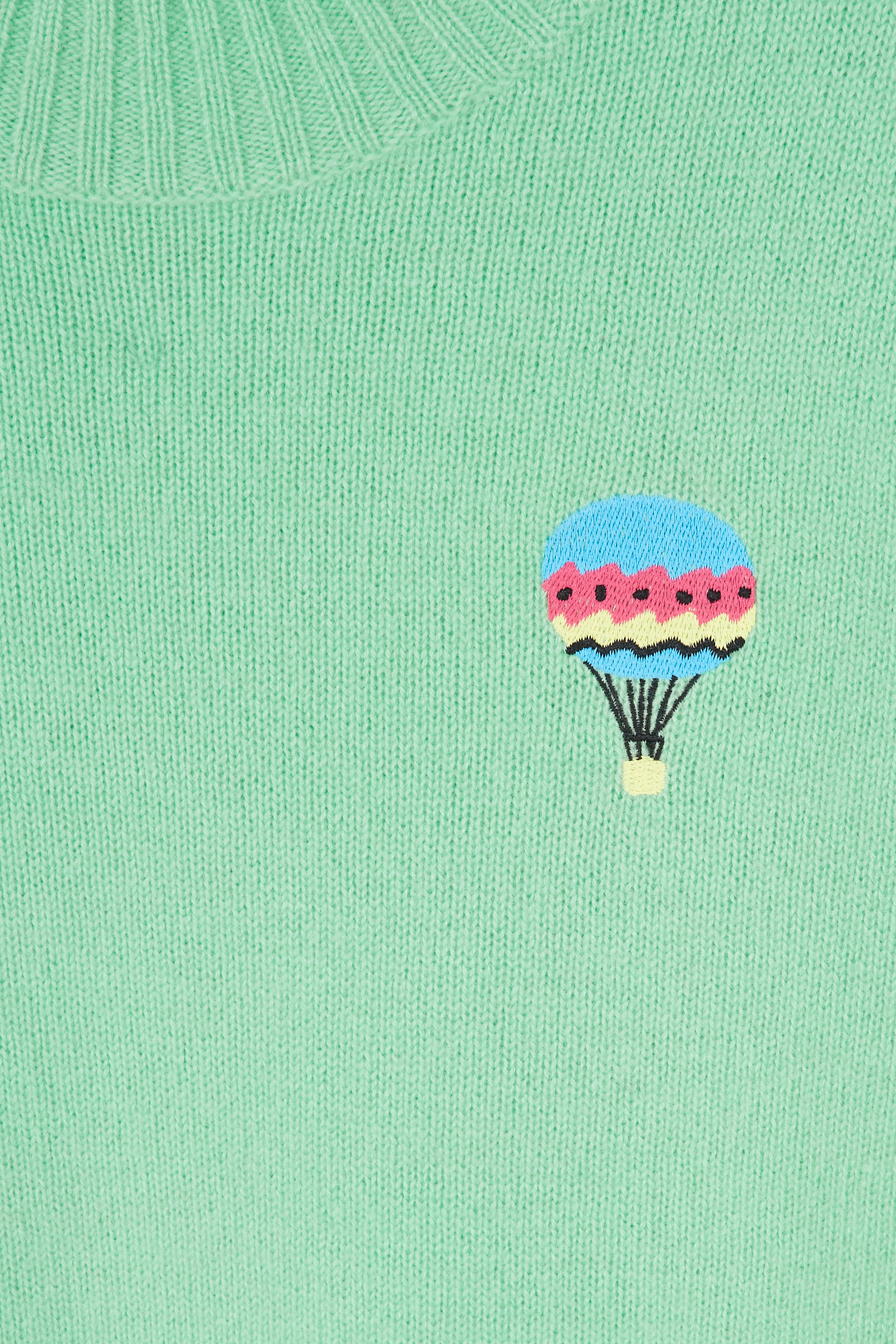 Embroidered Hot Air Balloon Cashmere Knit 