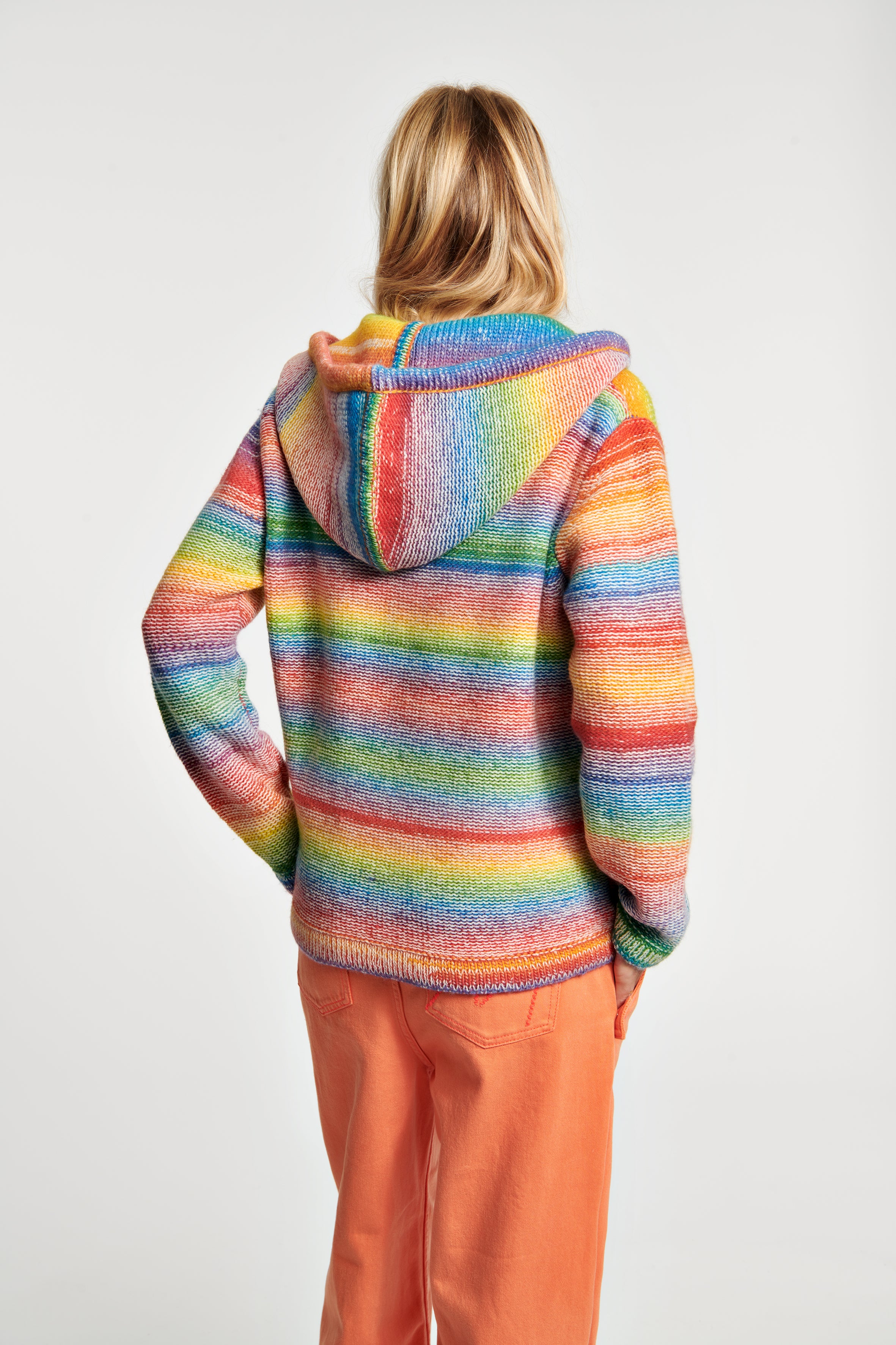 Rainbow Knit Hoodie 