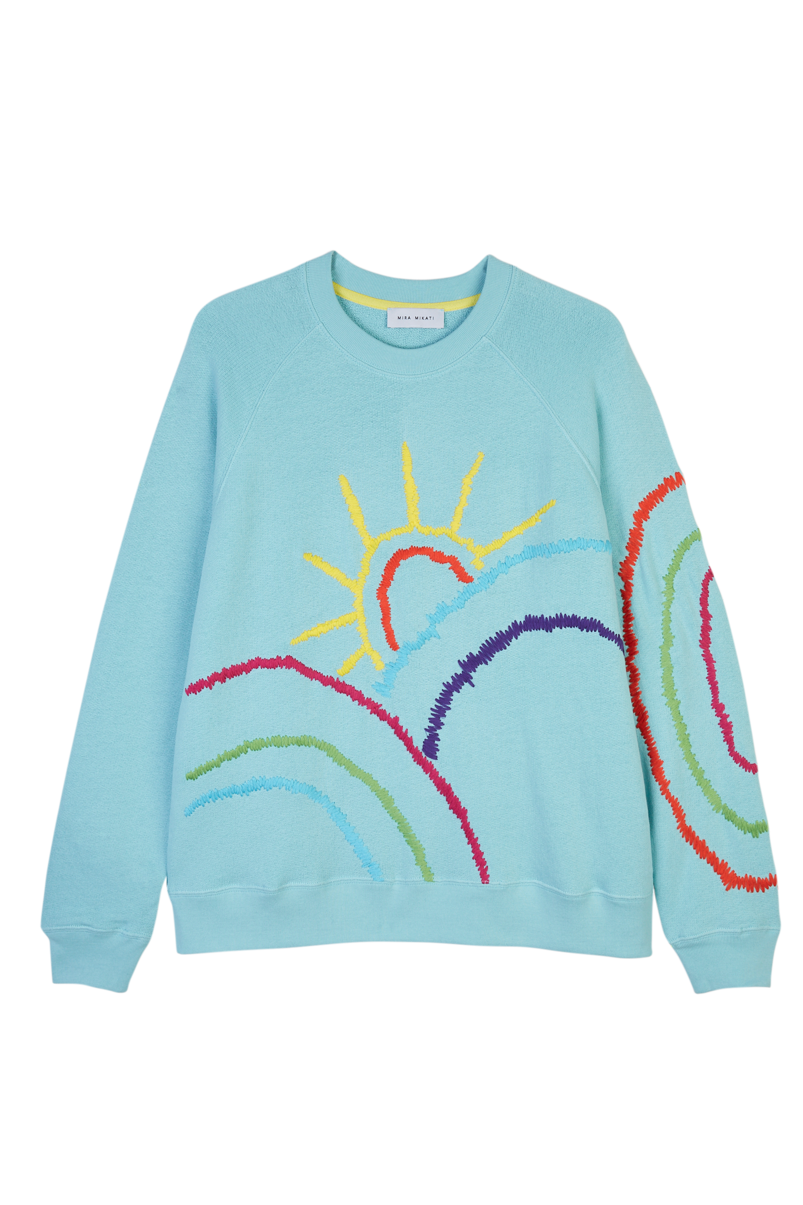 Embroidered Sunrise Raglan Sweatshirt