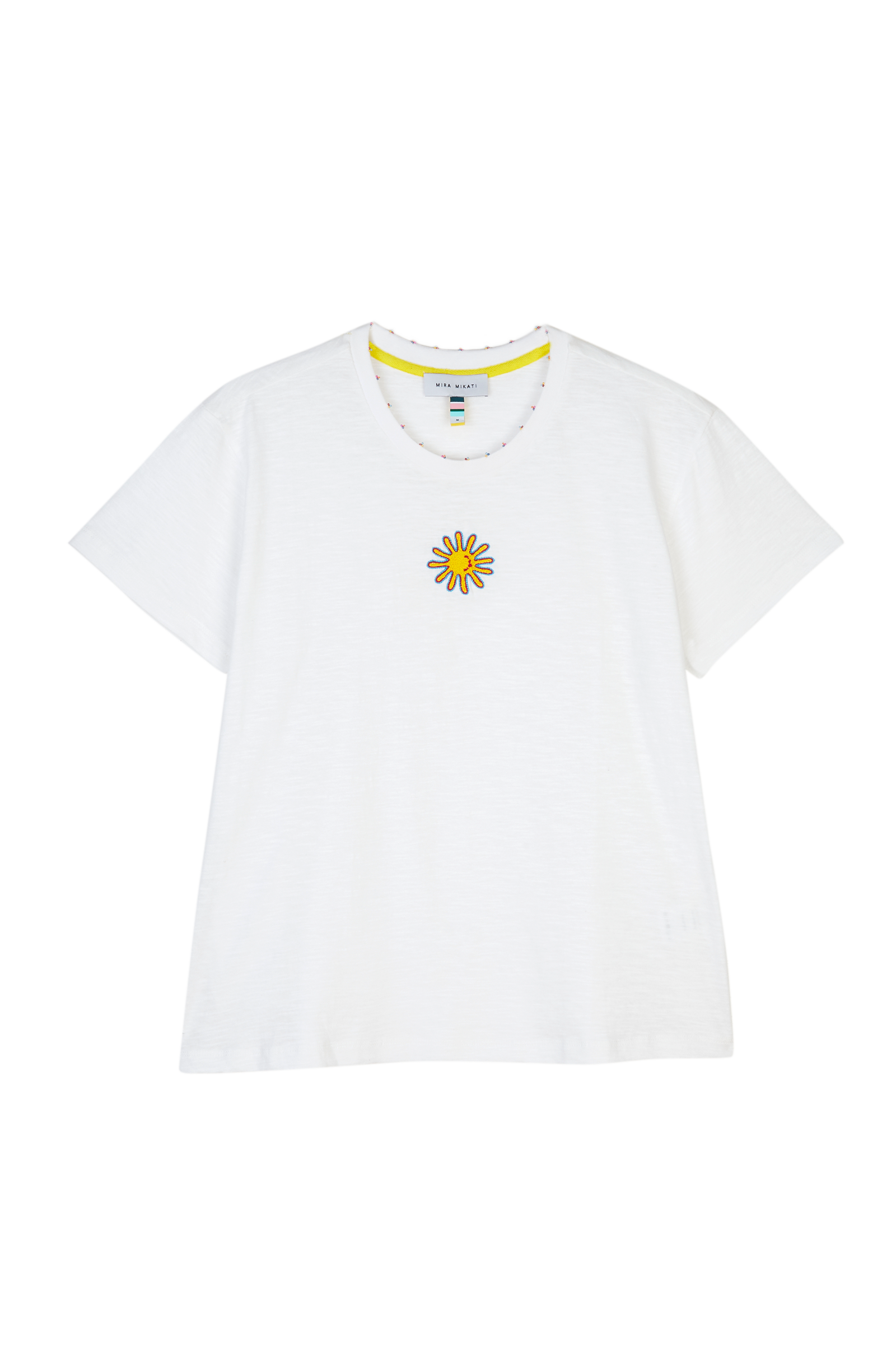 Embroidered Sun Melange T-Shirt