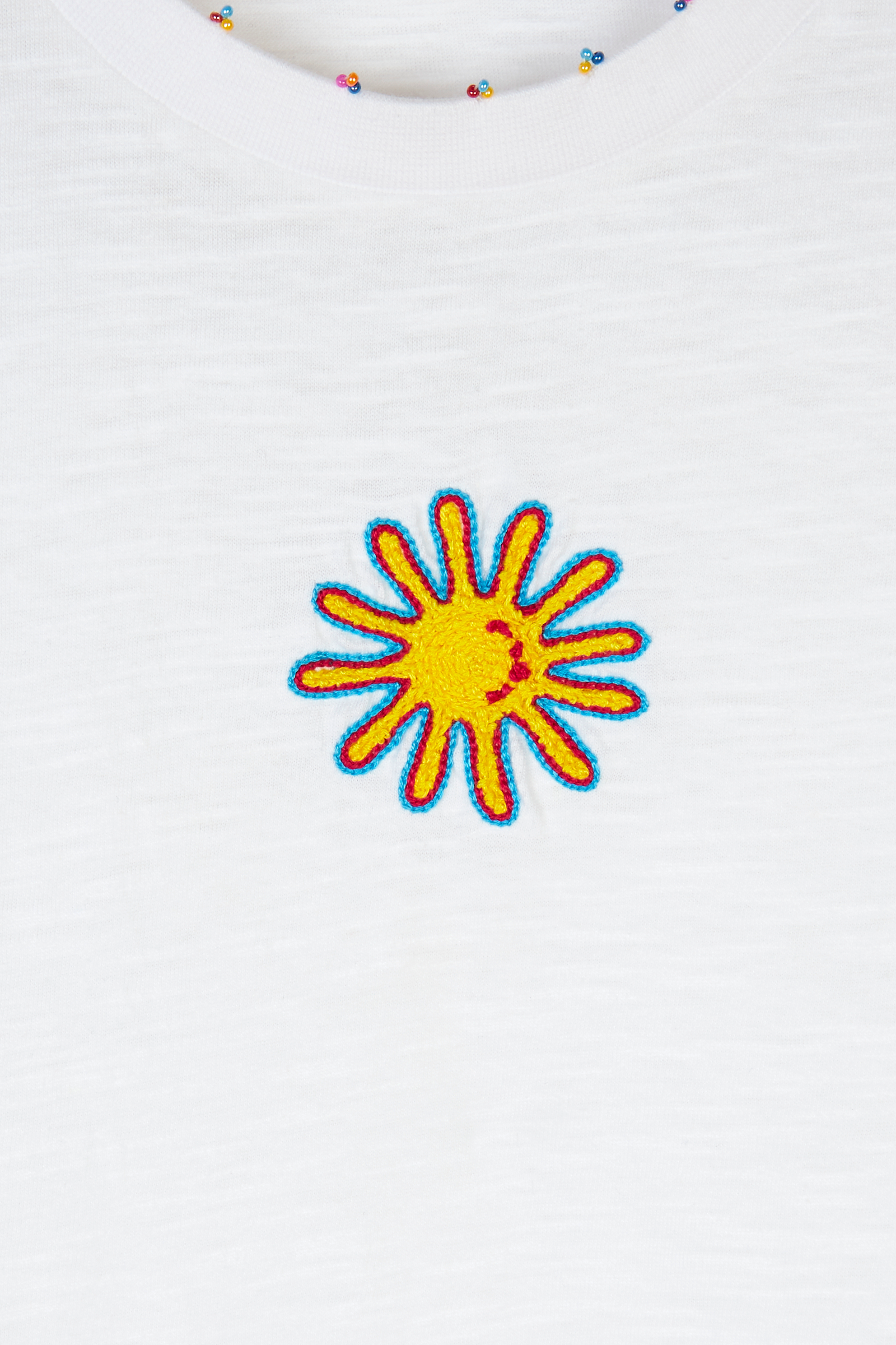 Embroidered Sun Melange T-Shirt