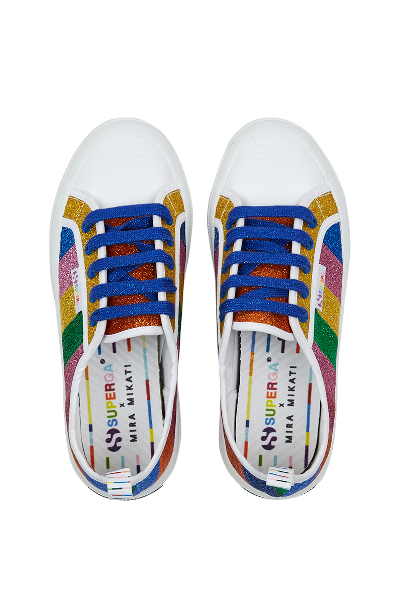 Glitter Multi Stripes Superga